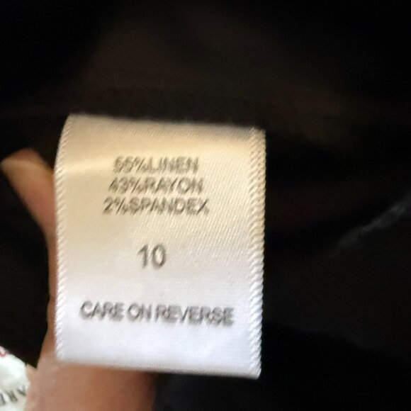 New York & Co Black Linen Shorts - 10 - Picture 5 of 5
